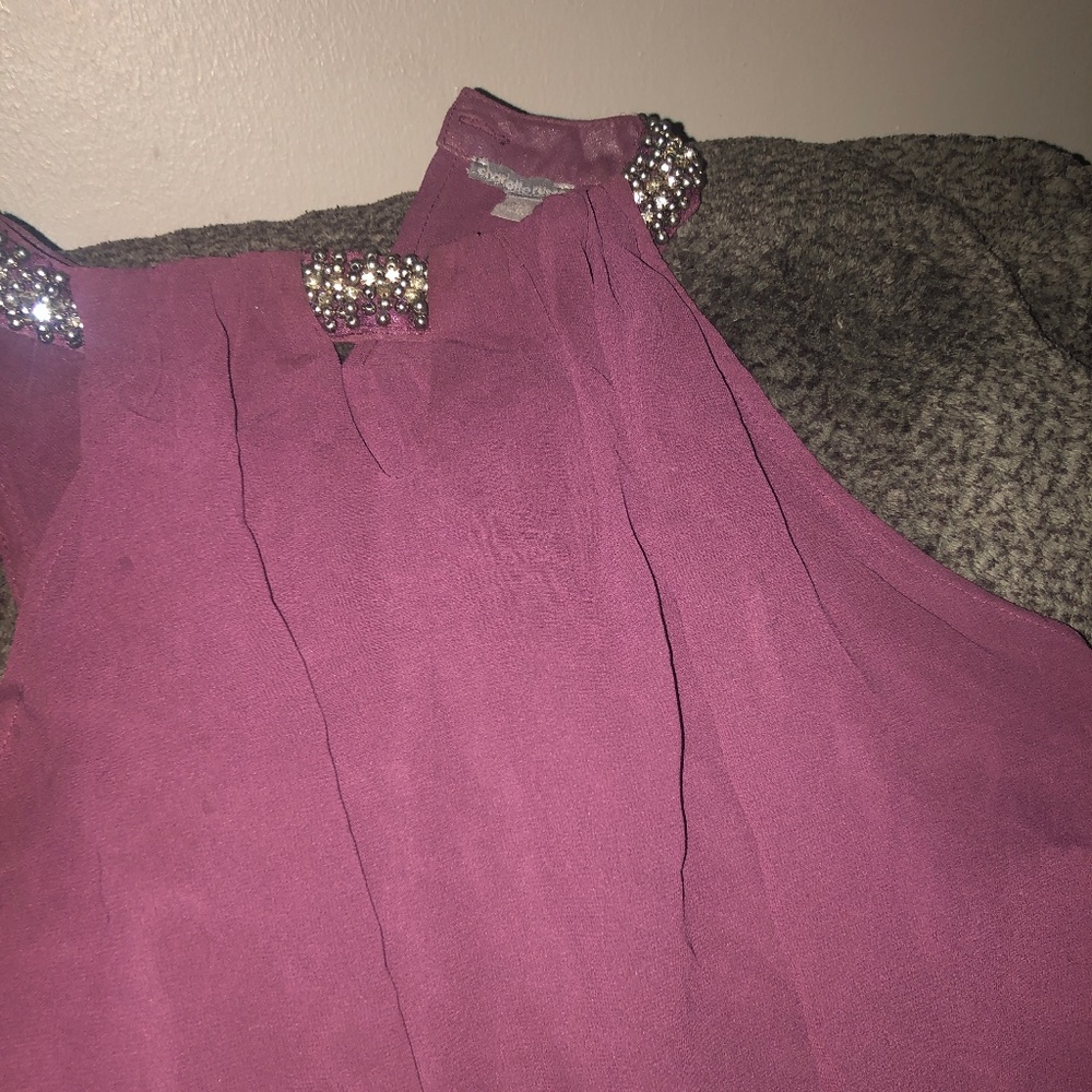 Rhinestone Studded Blouse